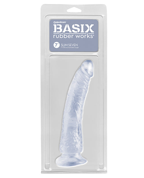 Basix Rubber Works 7" Slim Dong - Clear