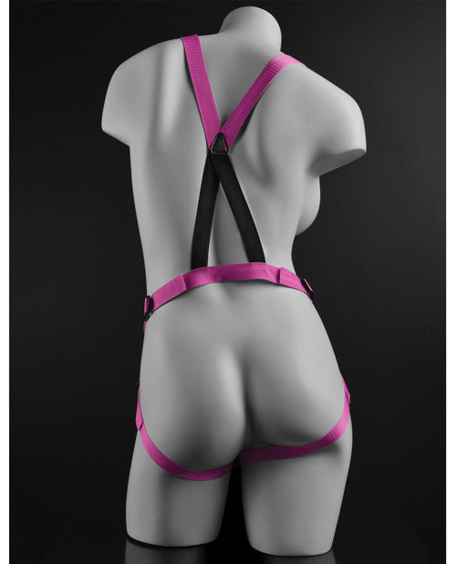 dillio-7-strap-on-suspender-harness-set-pink image