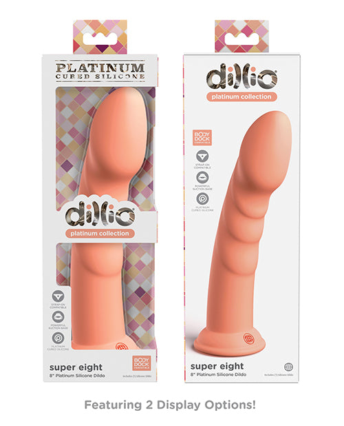 dillio-platinum-8-super-eight-silicone-dildo-peach image
