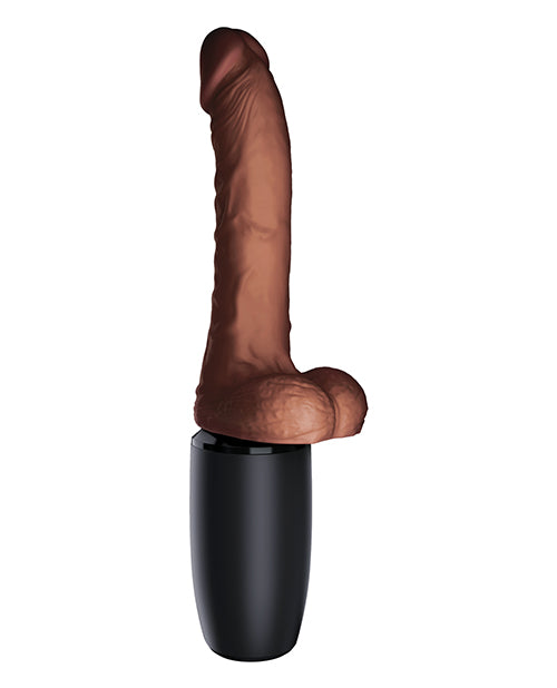 king-cock-plus-thrusting-warming-vibrating-75-triple-threat-dong-brown image