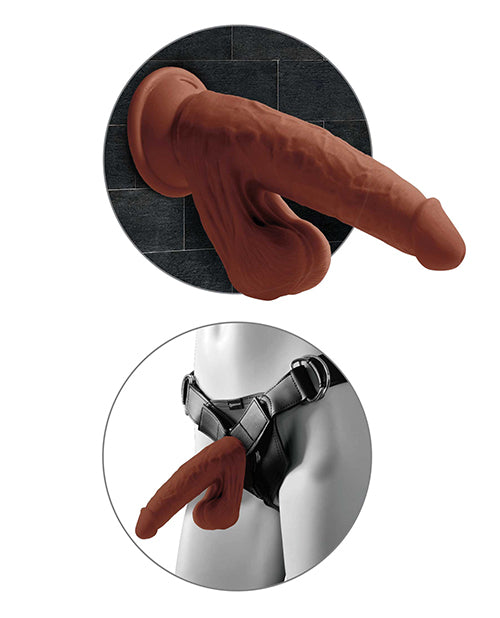 king-cock-plus-8-triple-density-cock-wswinging-balls-brown image
