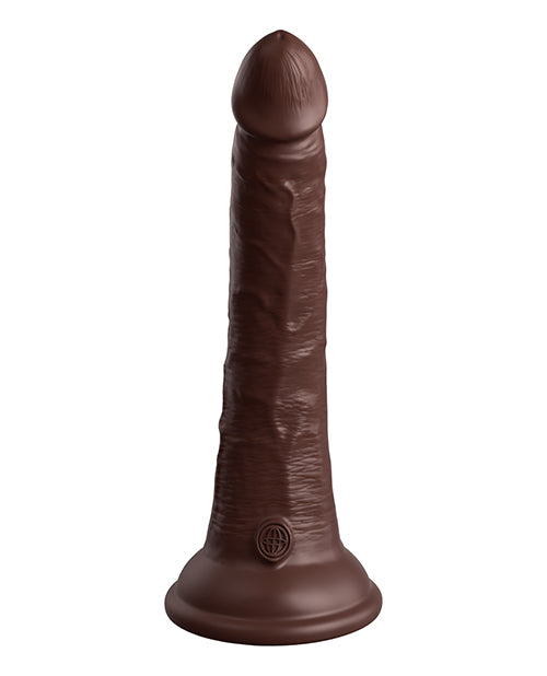 king-cock-elite-7-dual-density-silicone-cock-brown image