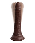 king-cock-elite-7-dual-density-vibrating-silicone-cock-wremote-brown image
