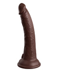 king-cock-elite-7-dual-density-vibrating-silicone-cock-wremote-brown image