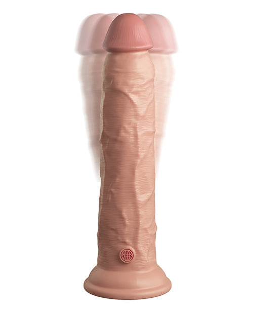 king-cock-elite-9-dual-density-vibrating-silicone-cock-wremote-light image