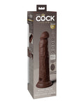 king-cock-elite-9-dual-density-vibrating-silicone-cock-wremote-brown image