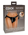 King Cock Elite Beginner's Body Dock Strap On Harness - Black