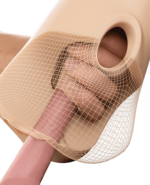 PDX Plus Double Pounder Vibrating Squeeze Stroker - Light