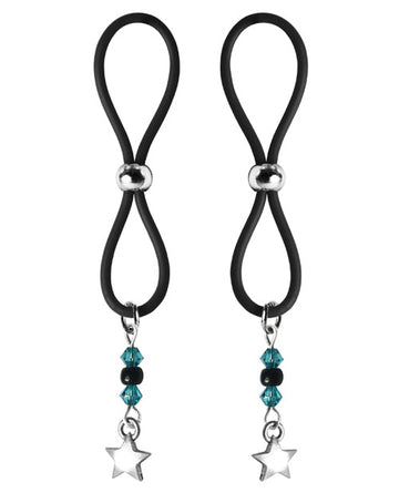 Bijoux de Nip Nipple Halos Star Charm - Turquoise/Black