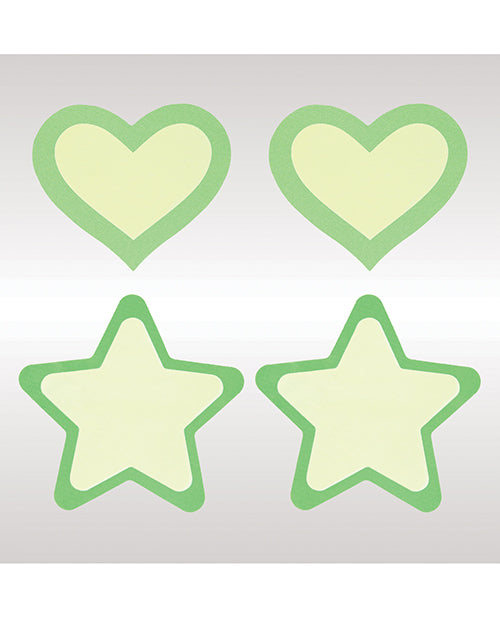 peekaboos-glow-in-the-dark-hearts-stars-green-2-pairs image