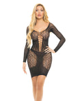 Pink Lipstick Animal Inside Chemise Black O/S