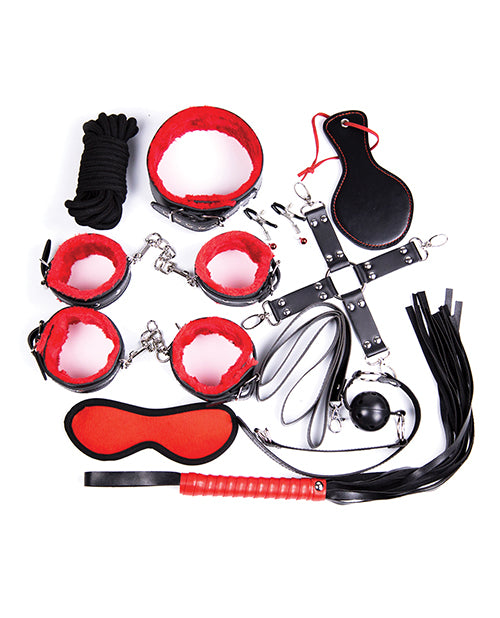 plesur-deluxe-bondage-kit-blackred image