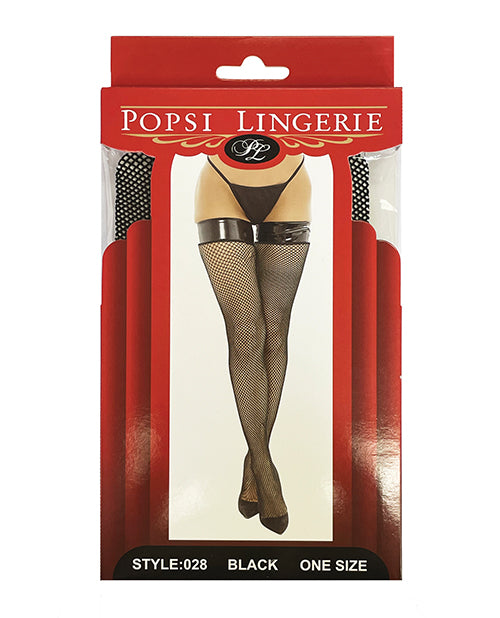 vinyl-top-fishnet-stocking-black-os image