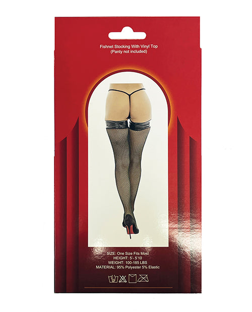 vinyl-top-fishnet-stocking-black-os image
