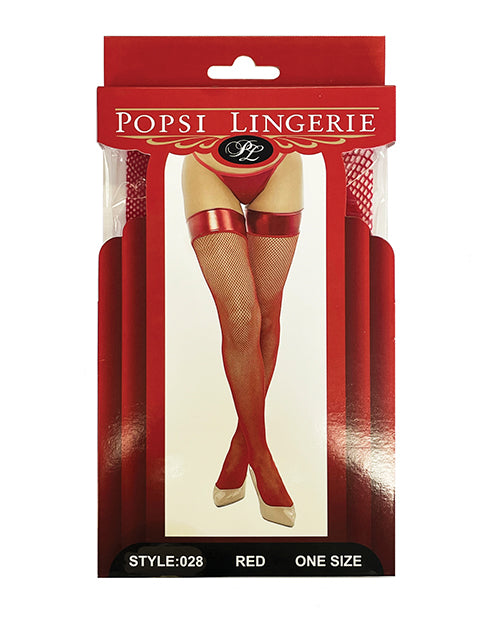 vinyl-top-fishnet-stocking-red-os image