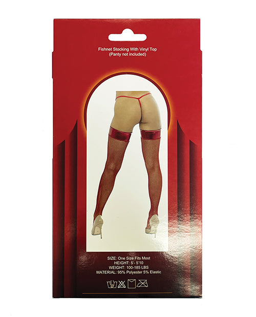 vinyl-top-fishnet-stocking-red-os image
