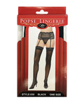 sheer-lace-top-stocking-black-os image
