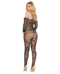 crotchless-fishnet-printed-spaghetti-strap-bodystocking-black-os image
