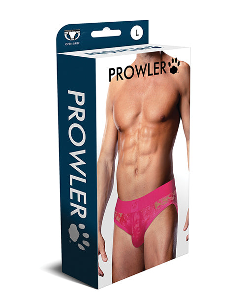 Prowler Lace Open Back Brief - Pink LG