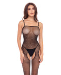 Rene Rofe Sparkle Crotchless Bodystocking Black O/S