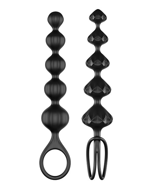 Satisfyer Love Beads Soft Silicone Beads - Set of 2 Black