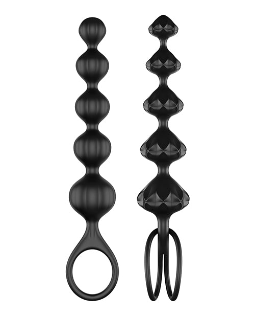 Satisfyer Love Beads Soft Silicone Beads - Set of 2 Black