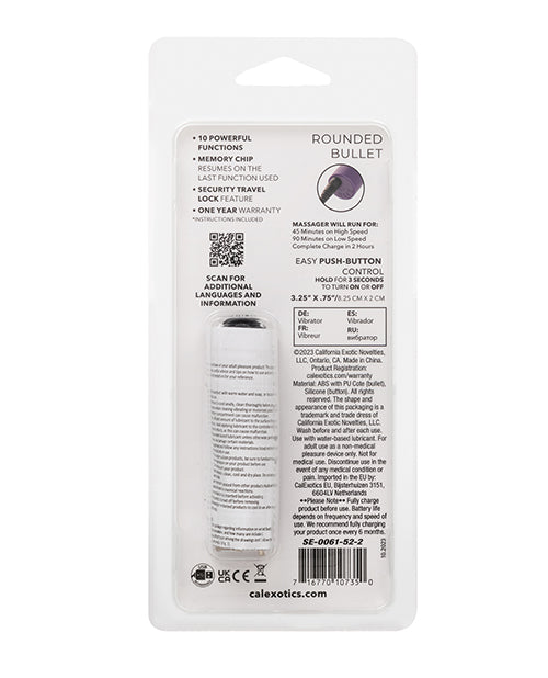 Turbo Buzz Rounded Bullet Stimulator - Purple