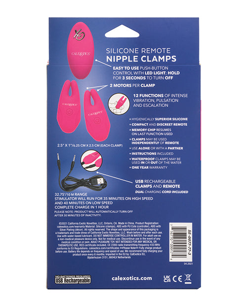 silicone-nipple-clamps-wremote-pink image