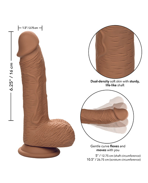 Studs Dual Density Silicone 6.25" Dildo - Brown