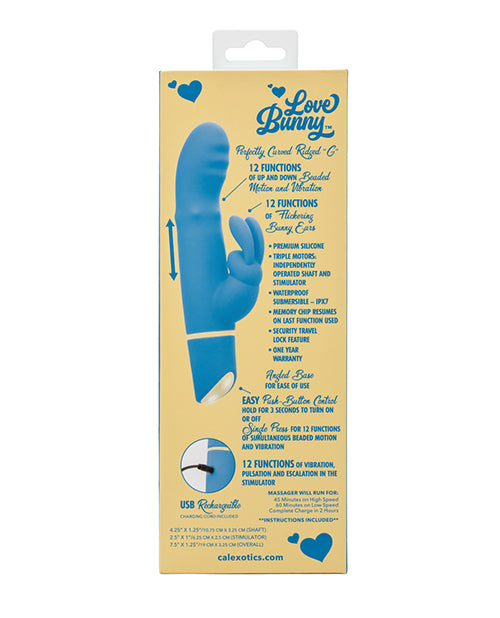 Love Bunny Beaded "G" Bunny - Blue