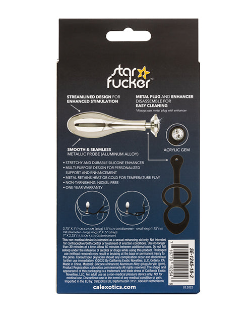 star-fucker-teardrop-gem-plug-wsilicone-enhancer-black image