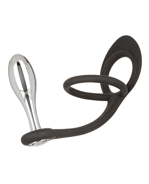 star-fucker-teardrop-gem-plug-wsilicone-enhancer-black image