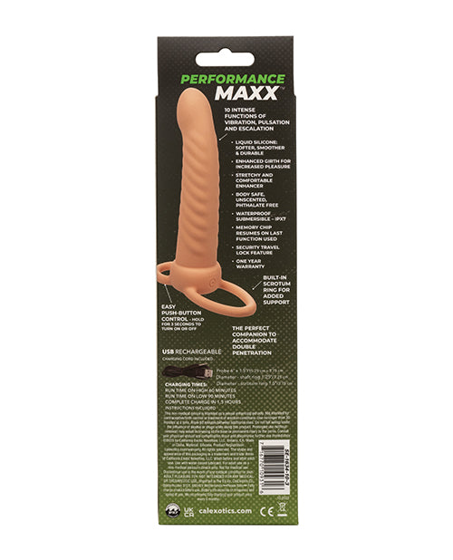 Performance Maxx Rechargeable Ribbed Dual Penetrator - Ivory