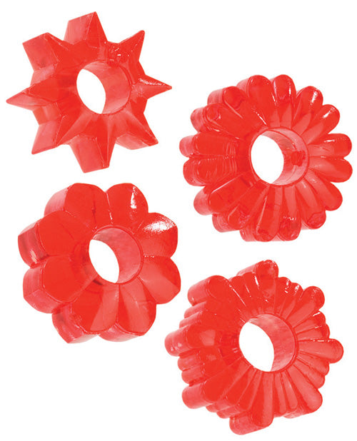 basic-essentials-rings-red-set-of-4 image