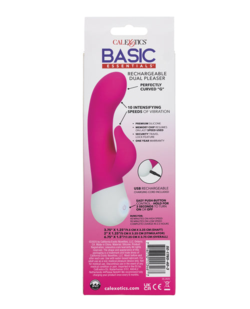 Basic Essentials Rechargeable Dual Pleaser