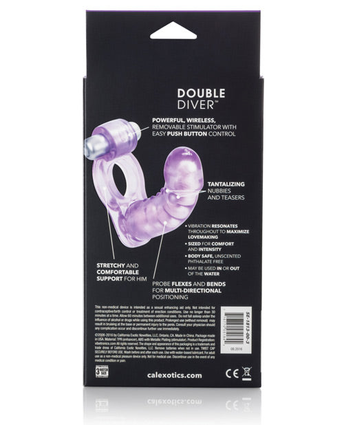 double-diver-vibrating-enhancer-wflexible-penetrator-purple image
