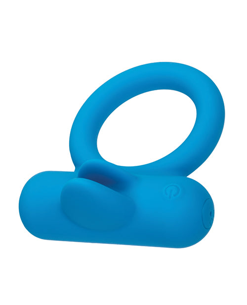 couples-enhancer-silicone-rechargeable-double-trouble-enhancer-wflickering-dual-teasers-blue image