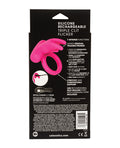 silicone-rechargeable-triple-clit-flicker-pink image