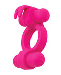 couples-enhancer-silicone-rechargeable-rockin-rabbit-enhancer-fuchsia image