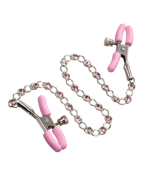 nipple-play-crystal-chain-nipple-clamps-pink image