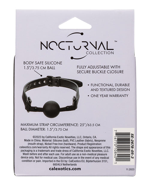 nocturnal-collection-silicone-ball-gag-black image