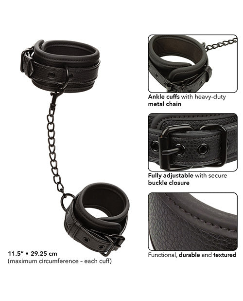 nocturnal-collection-adjustable-ankle-cuffs-black image