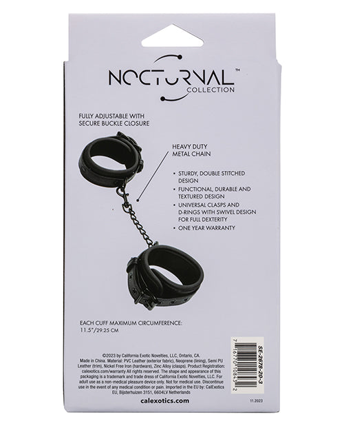 nocturnal-collection-adjustable-ankle-cuffs-black image