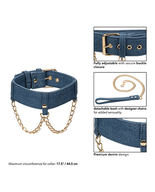 ride-em-premium-denim-collection-collar-wleash image