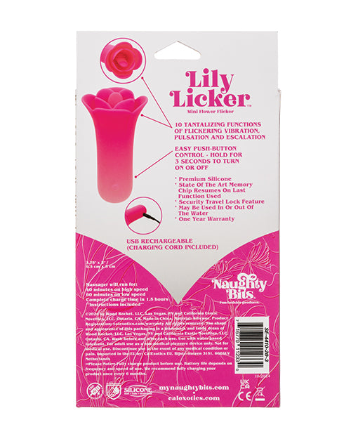Naughty Bits Lily Licker Mini Flower Flicker - Pink