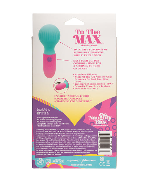 Naughty Bits to the Max Vibrating Wand - Multicolor