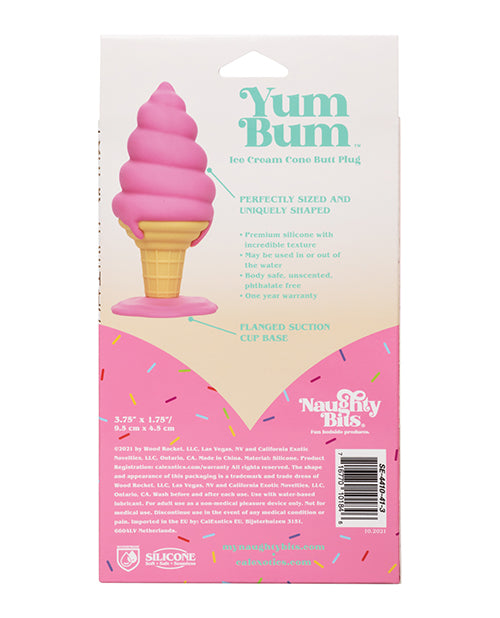 naughty-bits-yum-bum-ice-cream-cone-butt-plug-pink image