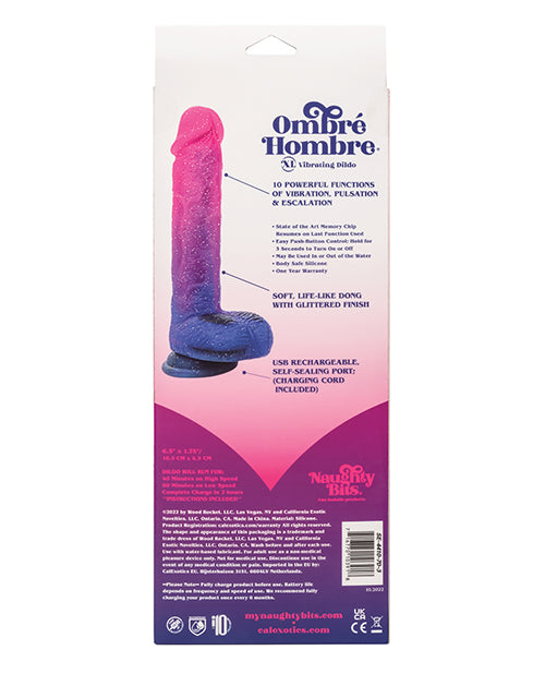 naughty-bits-ombre-hombre-xl-vibrating-dildo image