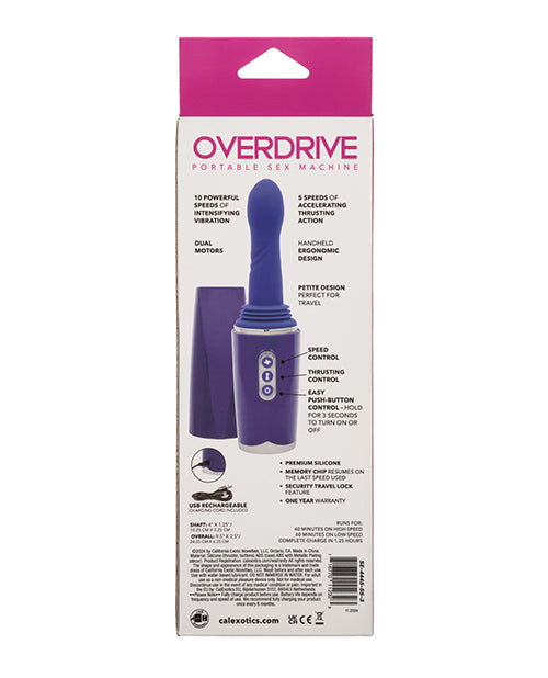 Overdrive Travel Thruster Portable Sex Machine - Purple