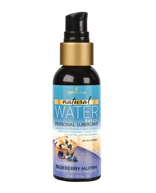 Sensuva Natural Water Based Personal Lubricant - 2 oz Blueberry Muffin